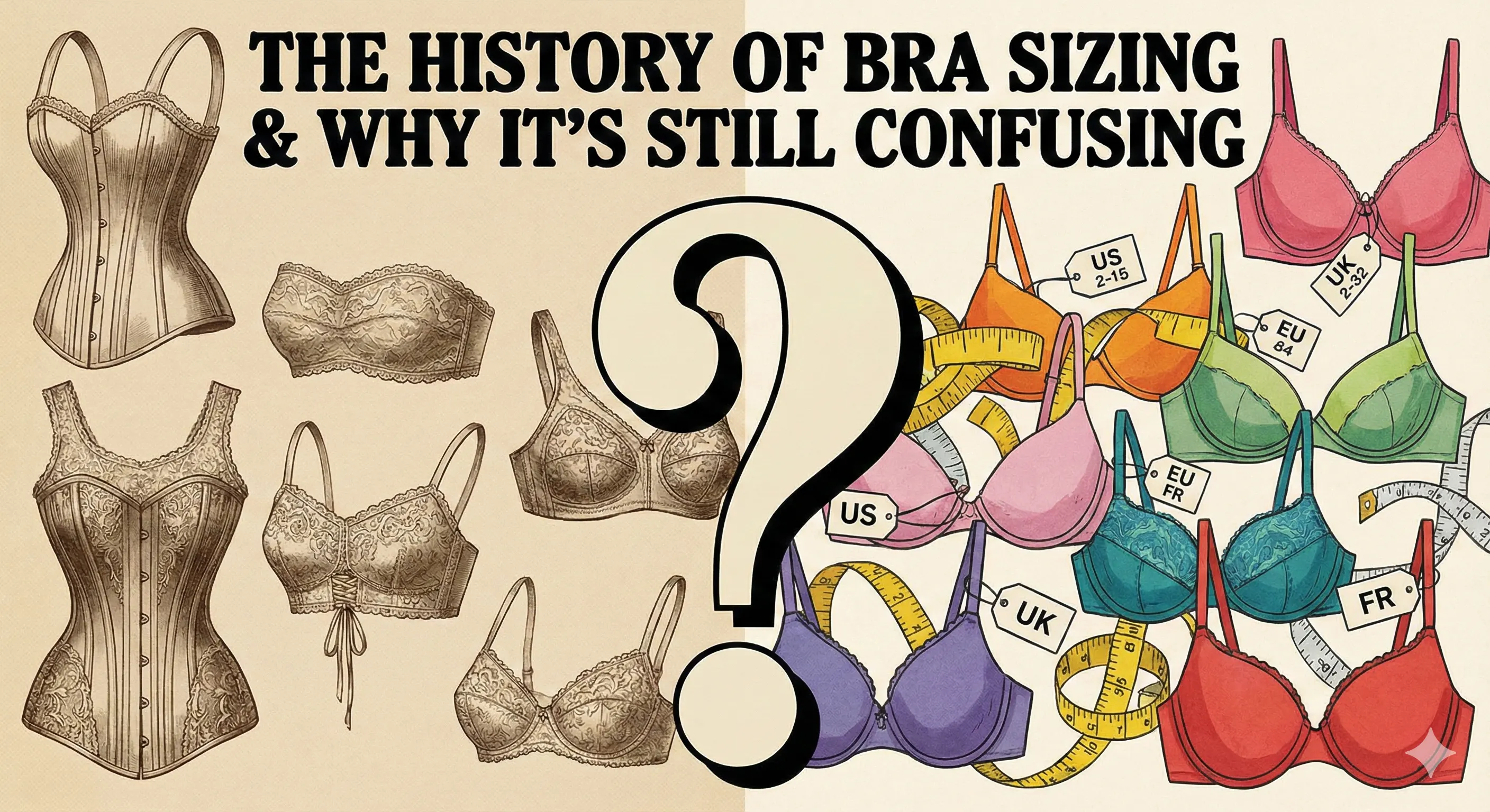 Timeline of bra sizing history